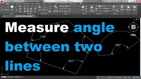 angle measurement autocad|autocad distance between two lines.